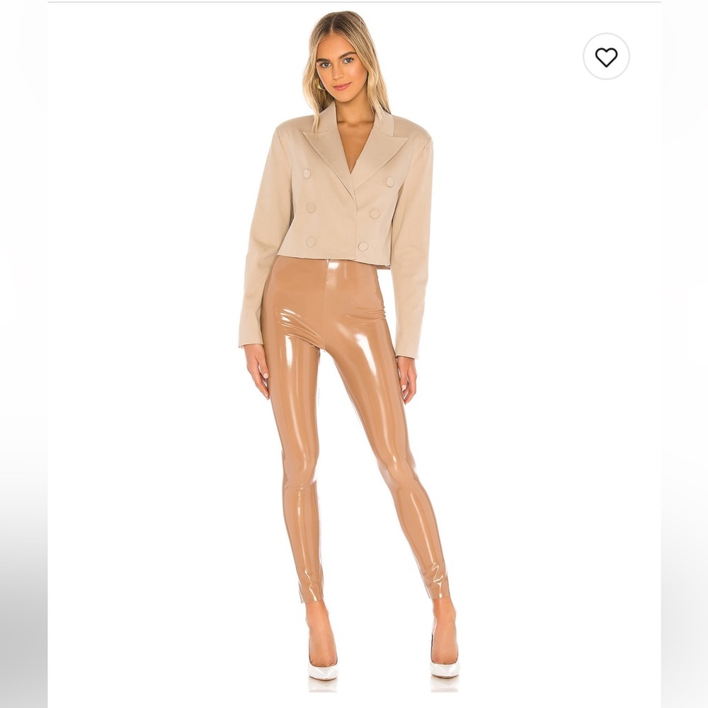 Commando Patent leggings- cocoa nude
